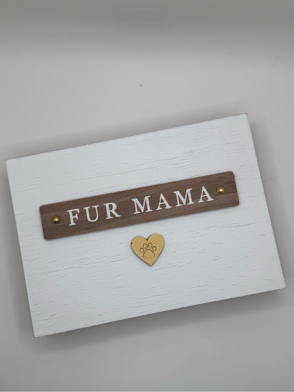 CHOICE OF Fur Mama / Pet White Wood Wall Sign - Pet Lover Home Accent - Picture 3 of 11